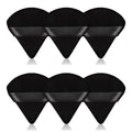 Custom Logo 6Pcs Pack Velour Triangle Powder Cosmetic Puff Set Soft Pure Cotton Face Makeup Sponge Powder Puff