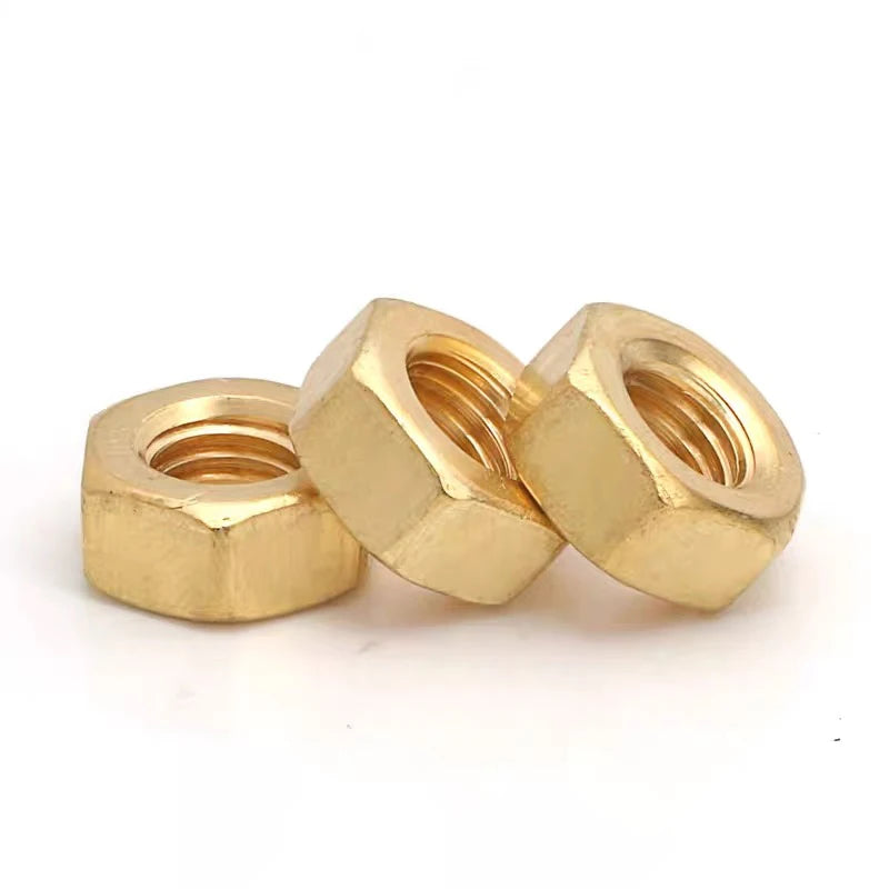 Reverse-Thread Security Brass Carbon Stainless Steel Left-Hand Hex Nuts for Counter-Clockwise Driven Systems