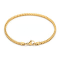 Dainty Gold Stainless Steel 18K Italian Gold Franco Chain Design Bracelet Women Men