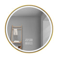 WINER M&G Hotel Decorative Round Golden Black Framed Bathroom LED Mirror With Touch Sensor