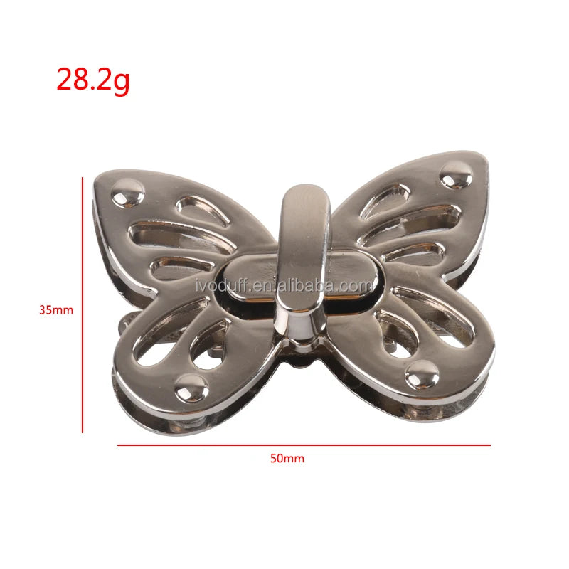 Various Color Handbag Butterfly Turn Lock Hardware Metal Bag Purse Twist Lock
