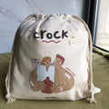 Small Gift Drawstring Canvas Bags With Logo Custom Packaging Bag Canvas Drawstring Bag
