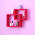 Hexigon Natural Wall Hanging Wooden Book Shelf
