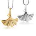 Wholesale Fashion Punk Custom Personality Shapes Gold Plated Necklace Ginkgo Leaf Pendant for Women Couple