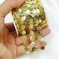 Wholesale  Jewelry Necklace Accessories 18K Plated Brass Link Chain Smile Face Chain Accessories for Jewelry Making