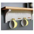 Handmade Wedding Gift Solid Wood Oak 4 Pegs Top Mrs And Mrs Mug Rack