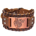Vintage Nordic Scandinavian Talisman Celtic Gothic Viking Bracelet Wolf for Celtic Pagan