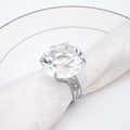 Wholesale Luxury Metal Napkin Holder Clear Crystal Bling Napkin Ring for Wedding Table Decoration New Model Party Accessory