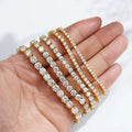 2mm 3mm 4mm Round Shape D VVS1 Moissanites Wholesale Starsgem Sterling Silver Luxury Engagement Jewelry Bracelet Tennis Chain