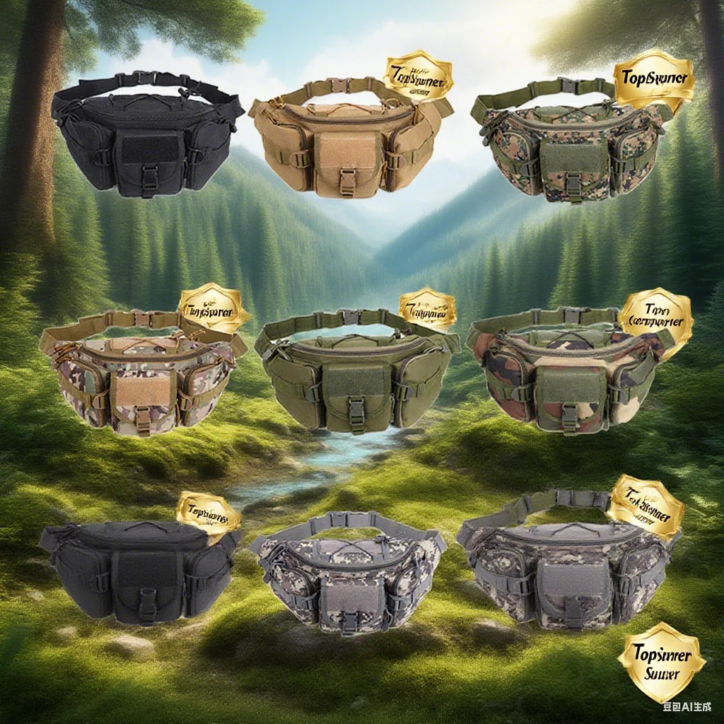 Waterproof Customize Tactical Waist Bag Molle Camo Fanny Pack Bag