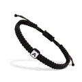 A01217 Handmade Rope Braided Initial A-Z Cube Bracelet Adjustable Fashion String Jewelry for Mom Daughter Perfect Birthday Gift