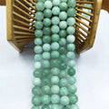 Wholesale Natural Burma Jade Beads Stone Round Polished DIY Jade Loose Beads Light Green Jewelry for Bracelets Women
