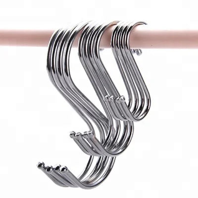 Mini Small Flat Metal Hanger Stainless Steel S Shape Hook