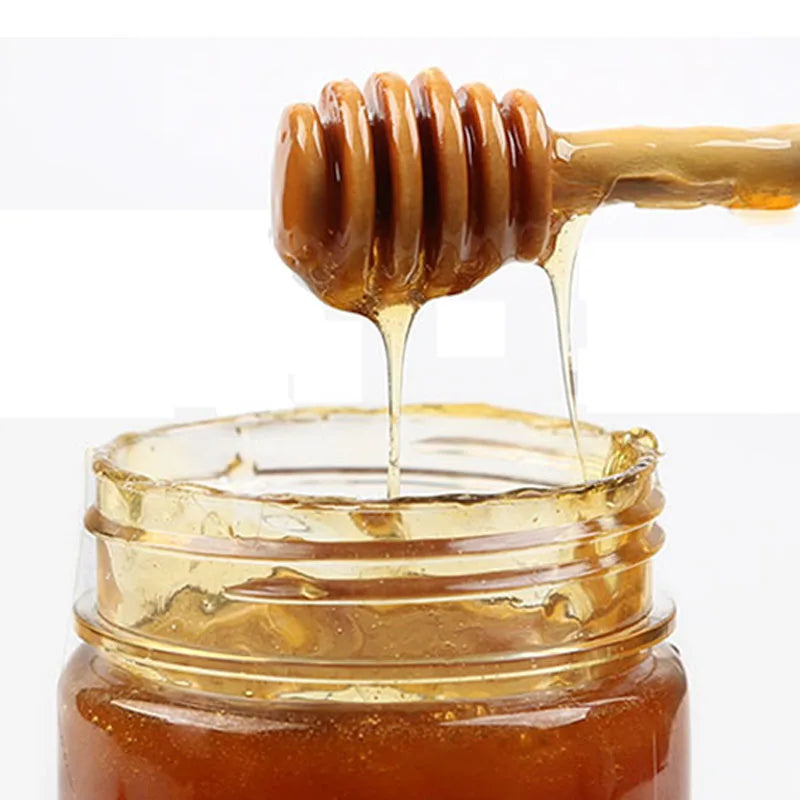 Factory Price Honey Stir Bar Wood Dipper Honey Long Stick Mixing Handle Jar Spoon Practical Kitchen Tools Supplies