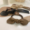 IVANHOE Fashion PU Leather Bow Hairpin Solid Color Duckbill Clips Hair Accessories for Girls Women Korean Ornament