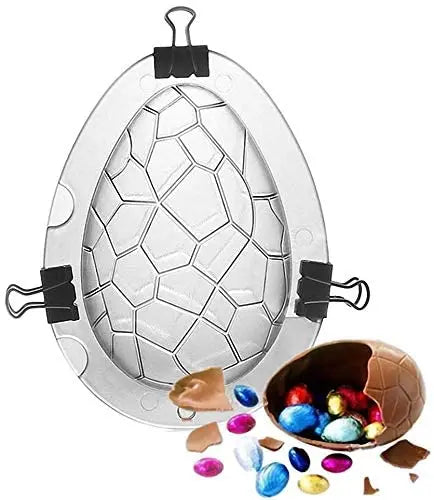 Easter Egg Large Size 3D Dinosaur Egg Stripes Chocolate Molds Giant Ostrich Egg Chocolate Cake Muffin Jelly Fondant Baking Mould