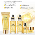 OEM Face Skin Care Set for Sensitive Skin with 24K Gold Lightening Cream Anti-Wrinkle & Moisturizer-Private Label Customizable