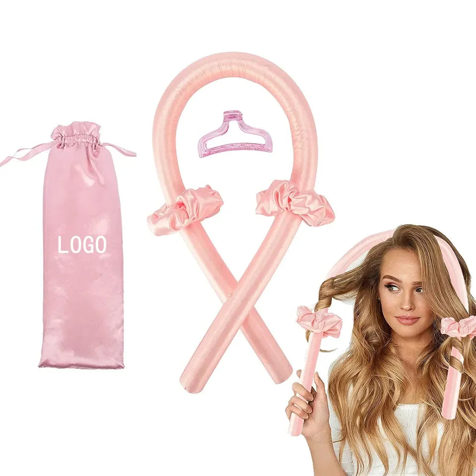 Factory Sale Hair Salon Ribbon with Silk Foam Scrunchies Long Mulberry Hair Curly Silk Heatless Hair Curler