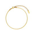 Chris April Fashion Jewelry PVD Gold Plated 316L Stainless Steel Ankle Chain Foot Jewelry Anklet