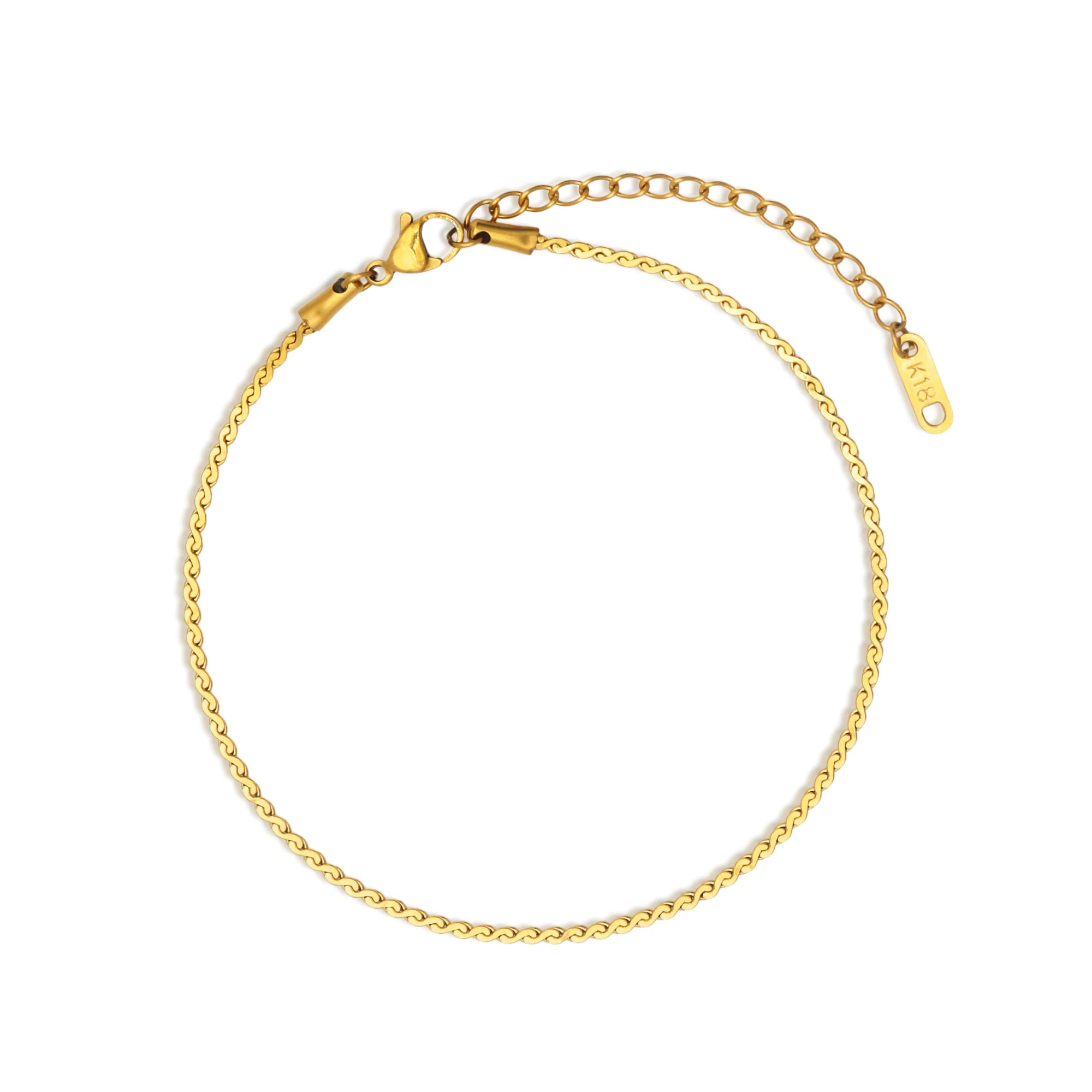 Chris April Fashion Jewelry PVD Gold Plated 316L Stainless Steel Ankle Chain Foot Jewelry Anklet