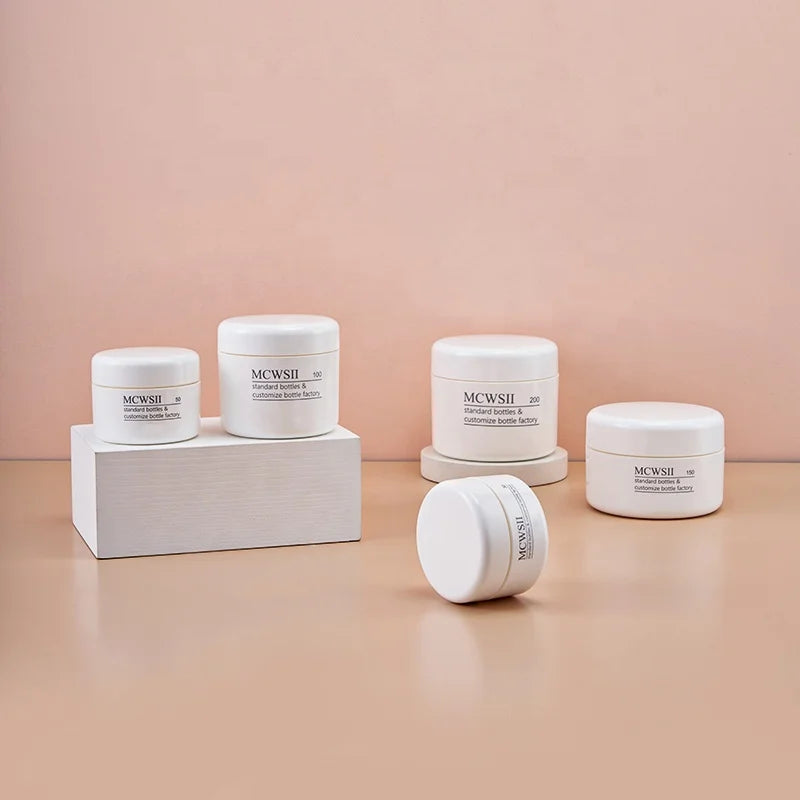 Empty Plastic Cream Jars With Lids Eye Facial Cream Jar Lotion Containers Body Scrub Cosmetic Packaging
