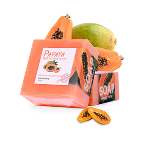 Private Label Wholesale Vegan Soap Bar Organic Blechean Pawpaw Soap Acne Aid Whitening Papaya Handmade Soap Glycerin Soap Base