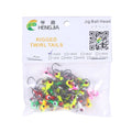 Wholesale JI001 1g 50pcs/bag Mixed Colors Big Eye Mini Lead Jig Head Hooks