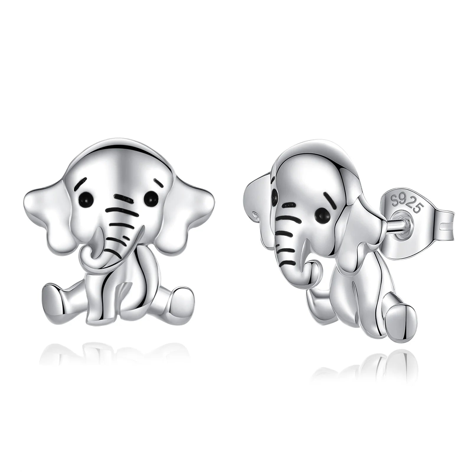 2024 Back to School Jewelry 925 Sterling Silver Cute Animal Elephant Stud Earrings for Women Kids