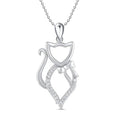 GP80 Fashion Grace Cat Simple Personality 925 Sterling Silver Summer Jewelry Cute Animal Walking Cat Pendant for Necklaces