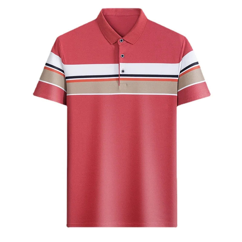 2026 New Summer New Short Sleeved T-shirt Youth Trend Polo Shirt Lapel Casual Slim T-shirt Men