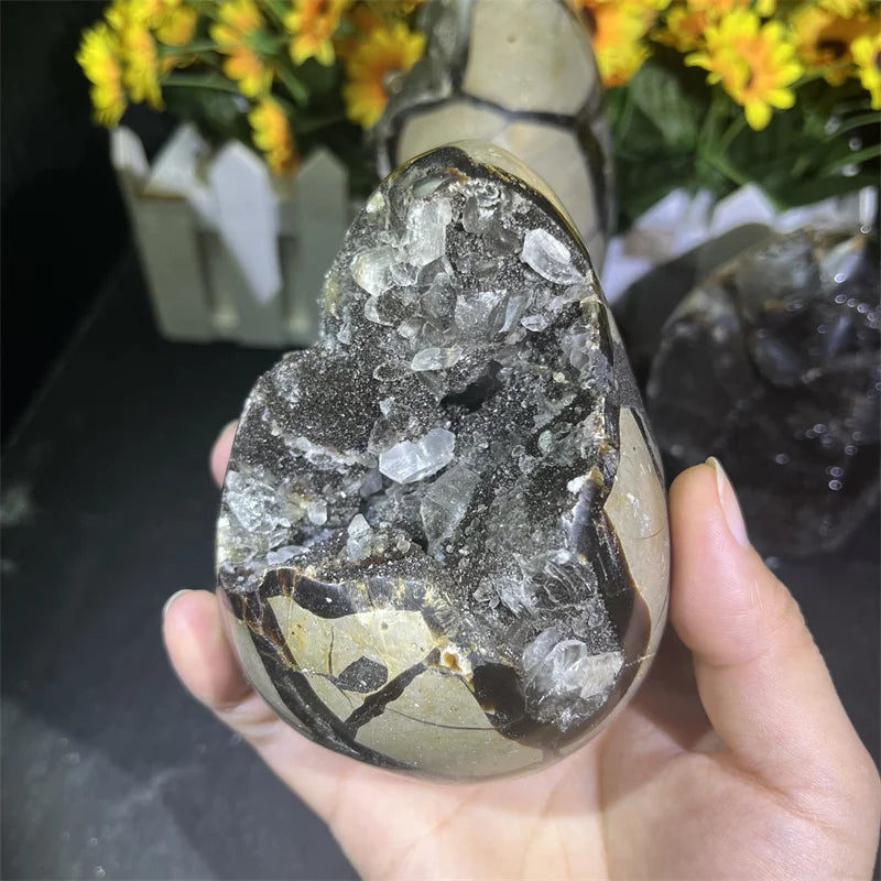 Wholesale Cheap Natural Healing Stone Spetarium Dragon Septarian Crystal Egg Geode Ornament