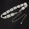 Fashion Versatile Sweet Decorative Pearl Beaded Belt Ladies Waist Hanging Wide Belt
