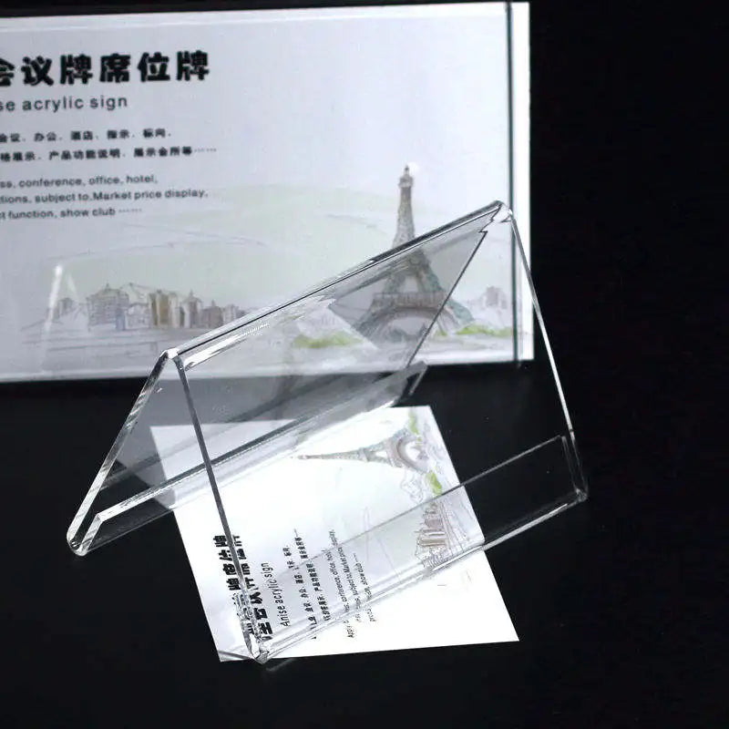 V Shape Cheap Table Menu Stand With Advertising Page Holder China Factory Custom Vertical Acrylic Sign Holder