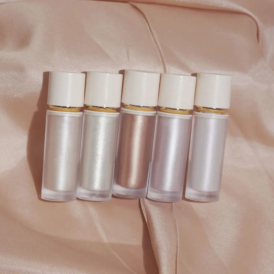 Wholesale Liquid Highlight Vegan Shimmer High Pigment Custom Logo Brighten Face Makeup Glitter Highlight Long Lasting No Logo