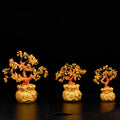 Different Sizes Money Tree Feng Shui Citrine Rich Tree Crystal Gemstone Lucky Fortune Tree for Gift