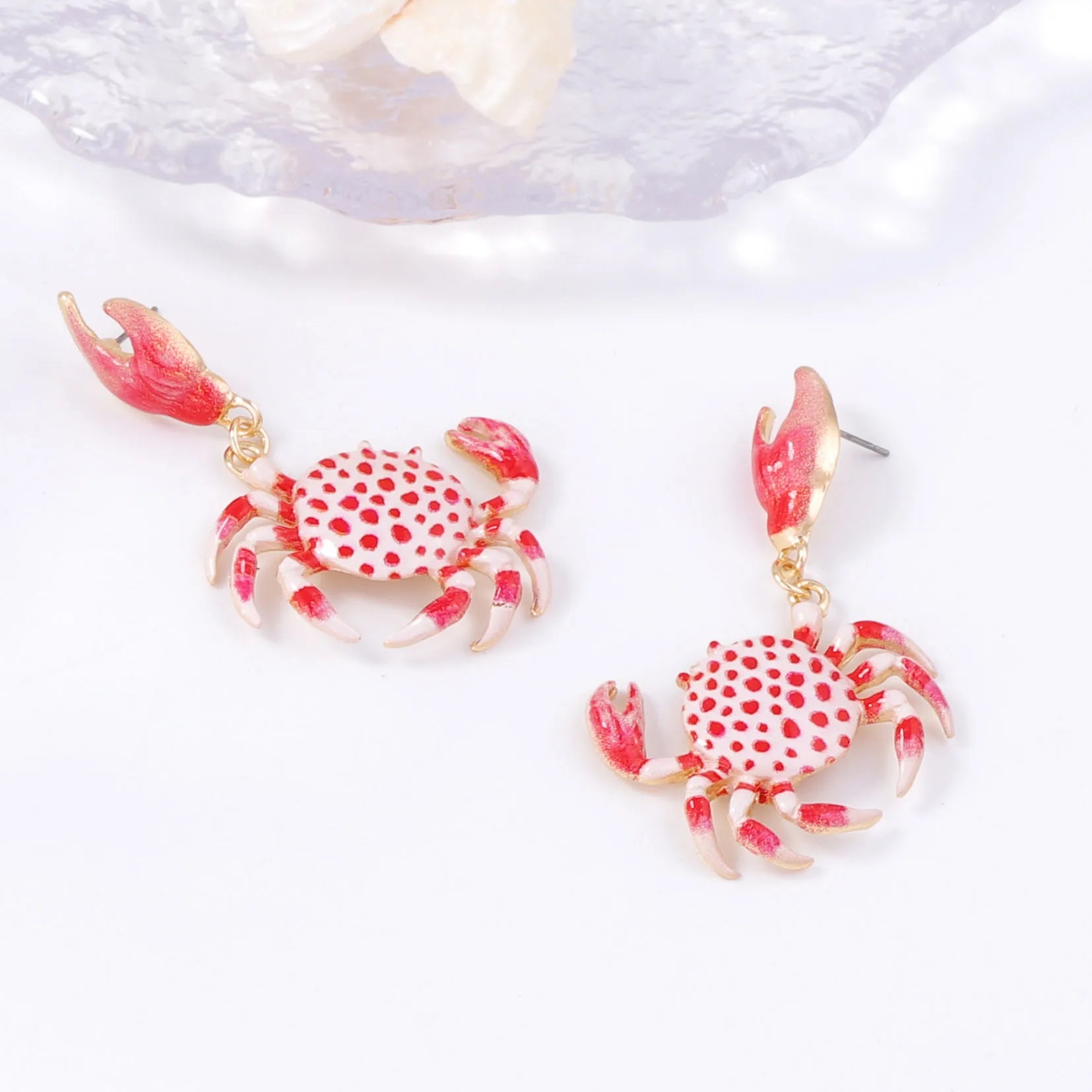 Polymer Clay Handmade Women Bear Imitation Pearl Charm Earrings-Trendy 18K Gold Plated Zinc Alloy