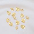 Jewelry Making Accessories Charms Religion Sun God Cross Pendant Micropaved Premium White Zircon Gold Plated Pendant