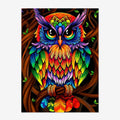DIY 5D Diamond Painting Animal Bird Colorful Owl Full Drill Embroidery Cross Stitch Kits 100% Full Diamond Environment Friendly