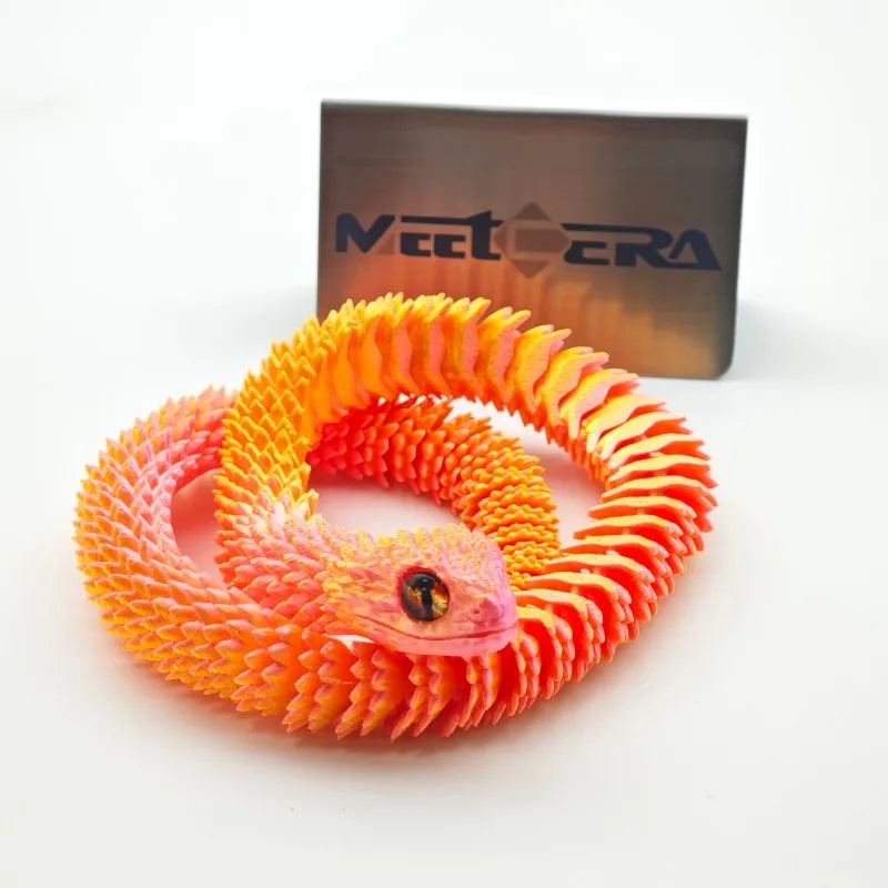 2025 Hot Selling 3D Printing Snakes Popular Viper Snake Toys With 12 Different Colors 3D Printed Snake