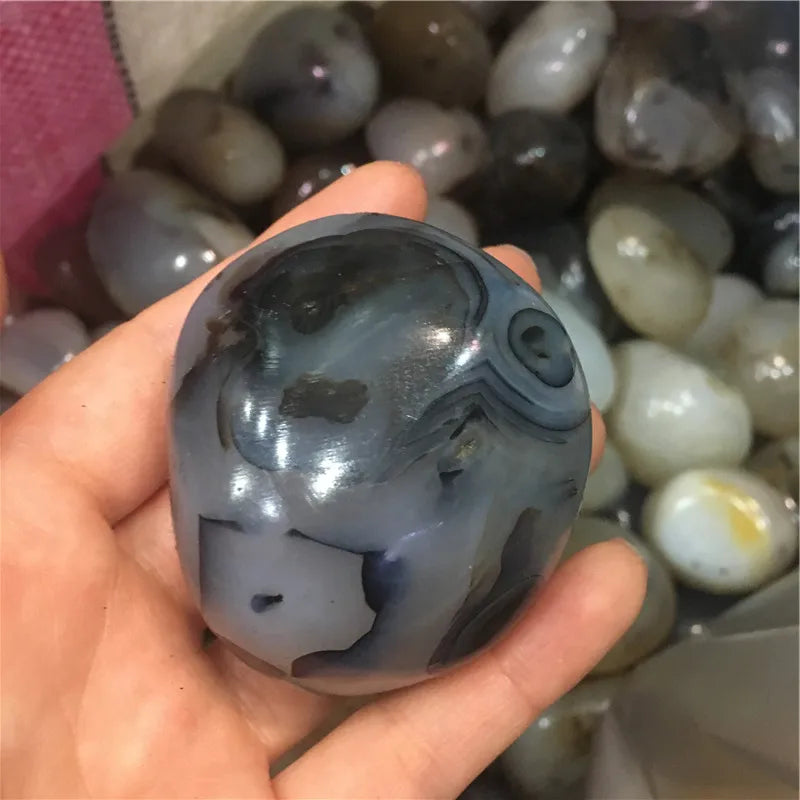 Wholesale Natural Quartz Crystal Polishing Ocean Agate Palm Stone Other Crystal Crafts Product