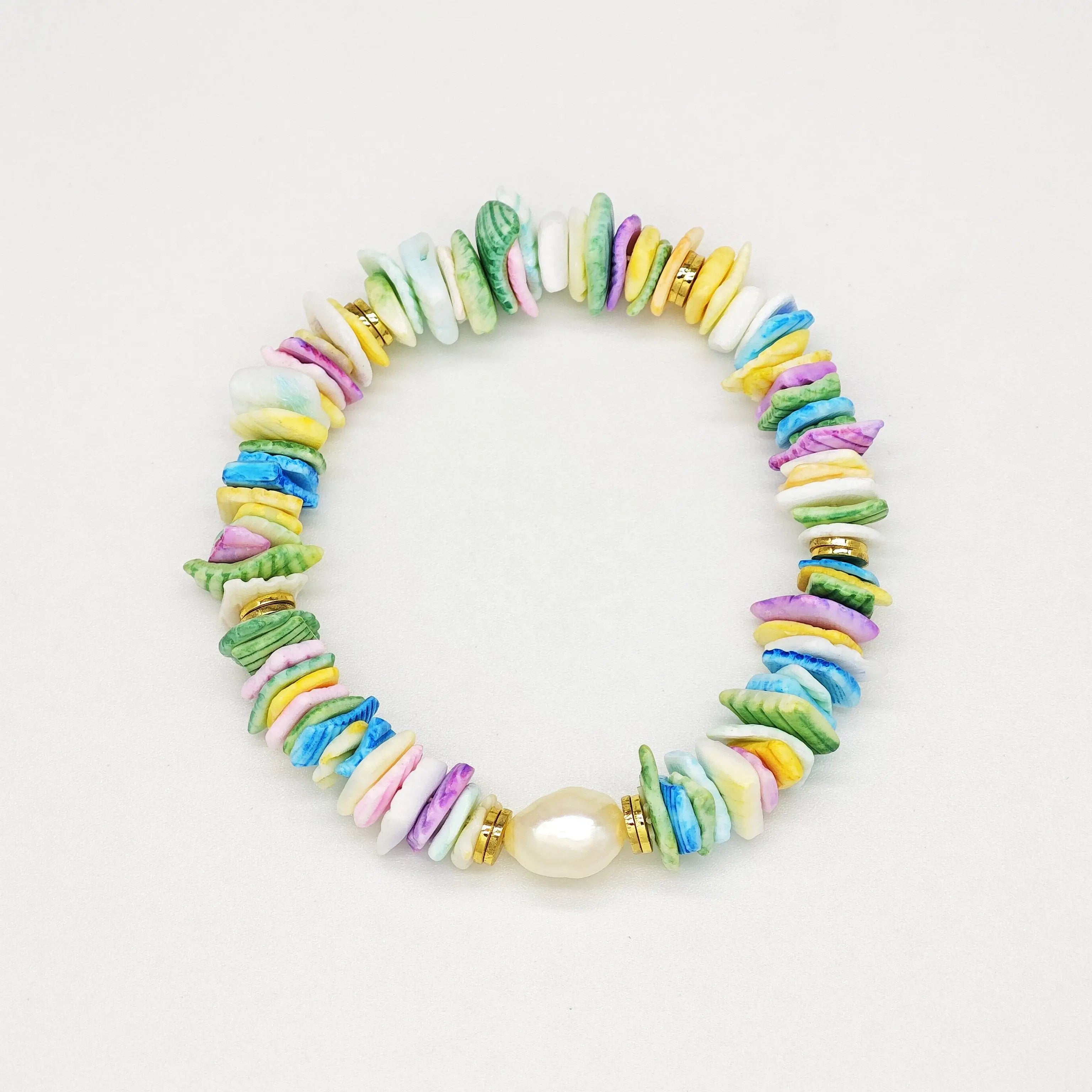 Hot Selling Women's Ocean Style Bracelet Fashionable Beaded Jewelry with Pearl Main Stone for Daily Wear and Anniversaries