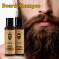 QBEKA Men Beard Care Organic Product Beard Wash Shampoo Vegan Herbal Formula for Men's Beard Care and Coloring