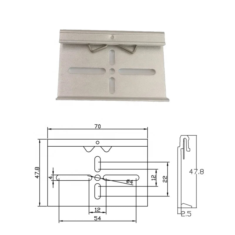 Snap-on Installation Clamp Rail Fastening Guide with Din Rail Mounting Brackets and Clip Snaps Product Category