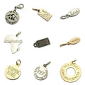 Eco-friendly Product Engraved logo Custom Metal Jewelry Beads for Necklace.