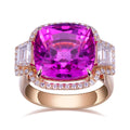 Custom Designs MSR-805 Luxury Woman Engagement Wedding Gift 14k Gold Lab Grown Ruby Ring
