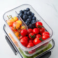 Factory Price Wholesale Transparent 6-pack Clear Bin With Lids Stackable Plastic Food Storage Bins - Refrigerator