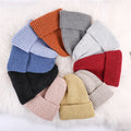 Wholesale Women Winter Unisex Floppy Warm Soft Cap Slouchy Beanie Hats Candy Color Knitted Woolen Hat