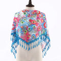 Triangle Flower Head Covering Lace Scarf Mantilla Veils for Cathedral Church  Multi Color Lace Wedding Shawl