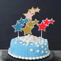 Star Cake Toppers Birthday Cupcake Insert Card Banner Wedding Party Supplies