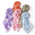 Wholesale Tie-dyed Chiffon Print Scarf Fashion Gradient Ladies Long Scarf Shawl Islamic Headscarf Muslim Women Hijabs